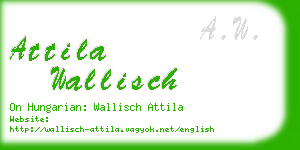 attila wallisch business card